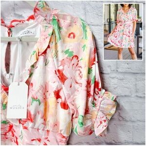 Ruffle Sleeve Floral Dress